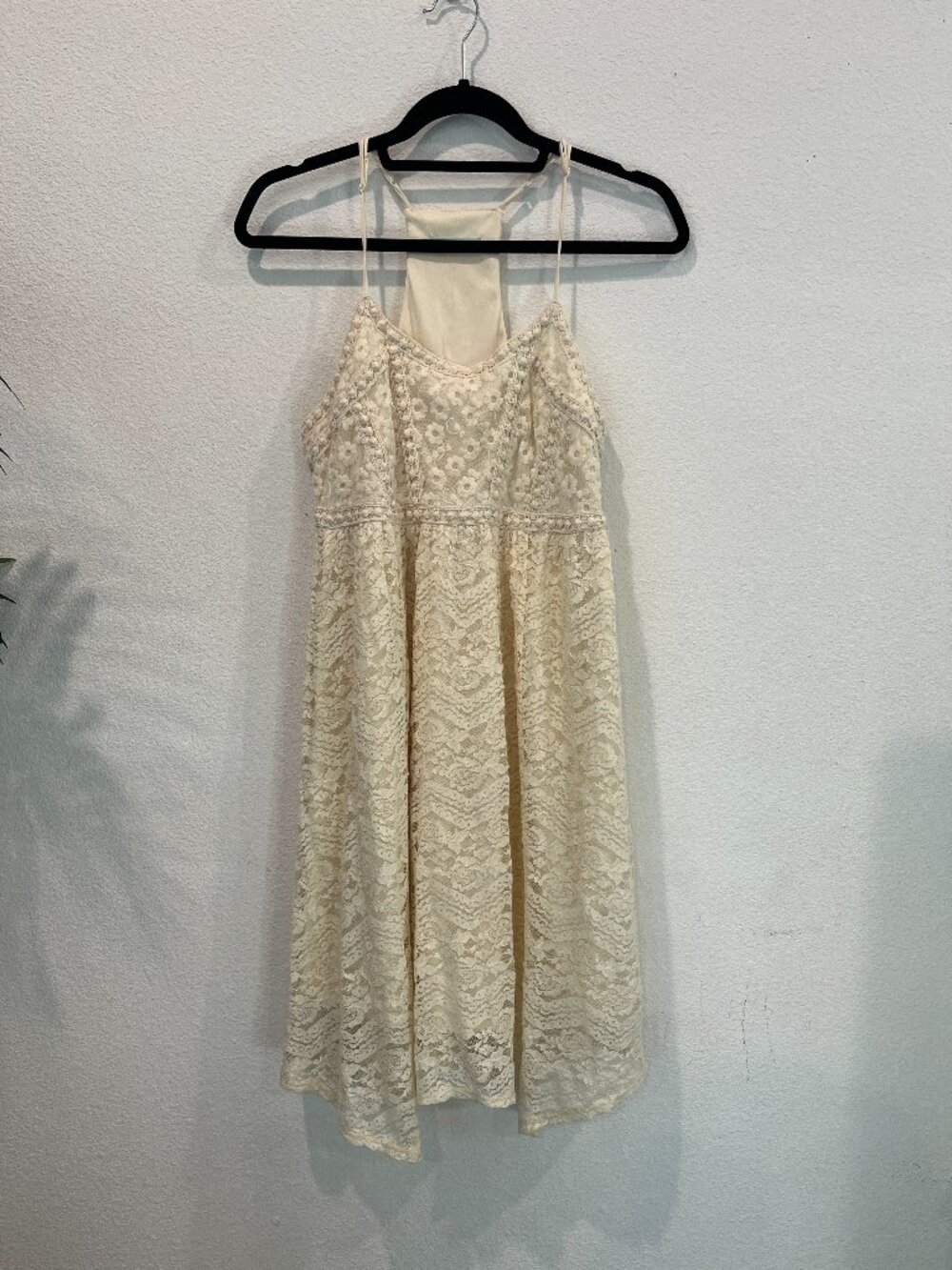 Maurices Dress Lace L Cream White